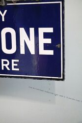 Stunning You May Telephone From Here Enamel Sign 