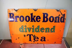 Vintage Brooke Bond Dividend Tea Enamel Sign 