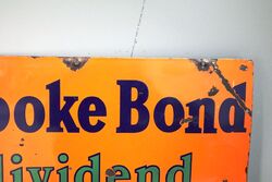 Vintage Brooke Bond Dividend Tea Enamel Sign 