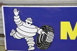 Genuine Michelin Bibendum Enamel Advertising sign 