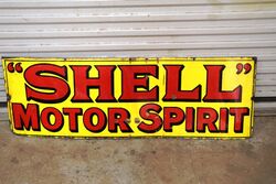 Early Vintage Shell Motor Spirit Enamel Advertising Sign 