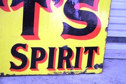Antique Prattand39s Perfection Spirit Enamel Advertising Sign 