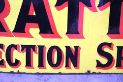 Antique Prattand39s Perfection Spirit Enamel Advertising Sign 