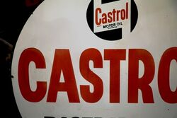 1965 Round  Castrol Z Distributor Enamel Adv Sign 