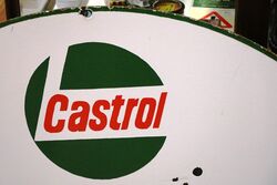 Genuine Castrol L Distributor Circular Enamel Sign  