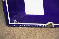 Antique Fryand39s Cocoa Enamel Strip Advertising Sign  