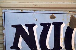 Antique Nugget Boot Polish Enamel Advertising Sign 