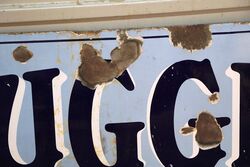 Antique Nugget Boot Polish Enamel Advertising Sign 