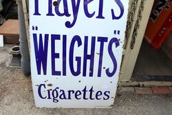 Antique Playerand39s Weights Cigarettes Enamel Sign 