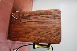 Antique British Ericsson Oak Wall Phone 