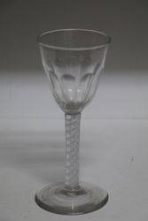 18th Century Double Series Opaque Twist Wine Glass C1780 