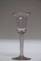 18th Century Single Opaque Twist Bell Bowl Wine Glass C175080