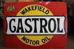 1920s Castrol Wakefield Motor Oil Enamel Sign 