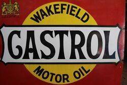 1920s Castrol Wakefield Motor Oil Enamel Sign 