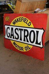 1920s Castrol Wakefield Motor Oil Enamel Sign 