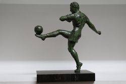 1920s Spelter Figure Of A Football Player 