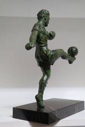 1920s Spelter Figure Of A Football Player 