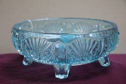 1930and39s Blue Glass Bowl 