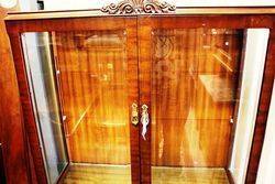 1950s Mahogany 2 Door Display Cabinet