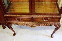 1950s Mahogany 2 Door Display Cabinet