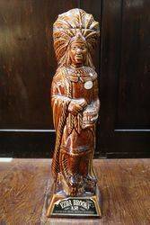 1968 Ezra Brooks Indian Figure Whiskey Decanter  