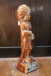 1968 Ezra Brooks Indian Figure Whiskey Decanter  