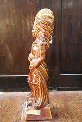 1968 Ezra Brooks Indian Figure Whiskey Decanter  