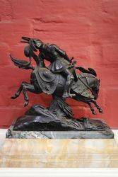 19th Century Bronze +quotThe Death Of Charles The Bold+quot