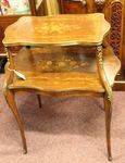 19th Century French Walnut and Marquetry Etagere