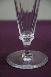 19th Century Funnel Faceted Bowl Ale Glass  