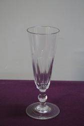 19th Century Funnel Faceted Bowl Centre Knop Stem Glass 