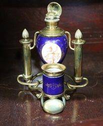 19th Century Porcelain and Bronze Wax Seals Lamp Kit 