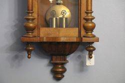 19th Century Walnut Double Weight Regulator Wall Clock 