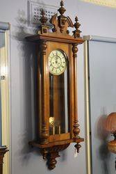 19th Century Walnut Double Weight Regulator Wall Clock 