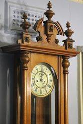 19th Century Walnut Double Weight Regulator Wall Clock 