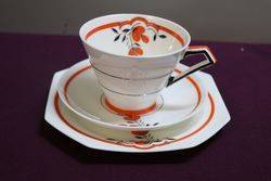 20 Piece Art Deco Hand Painted China Tea Set By Paragon English C1925 
