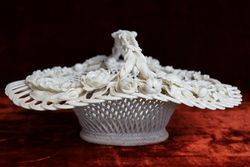 20th Century Belleek Basket 