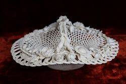 20th Century Belleek Basket 