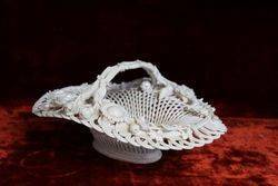 20th Century Belleek Basket 