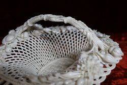 20th Century Belleek Basket 