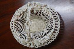 20th Century Belleek Basket 