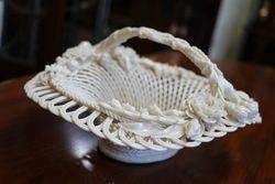 20th Century Belleek Basket 