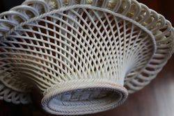 20th Century Belleek Basket 