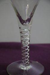 20th Century Drawn Trumpet Air Twist Wine Glass 