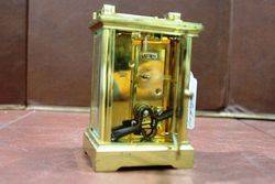 20th Century Fema 11 Jewels London Brass Cariage Clock 