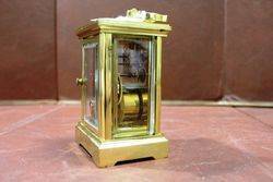 20th Century Fema 11 Jewels London Brass Cariage Clock 