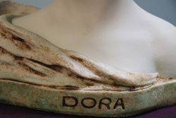 20th Century French Chalk Bust Of Dora 