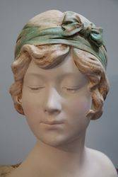 20th Century French Chalk Bust Of Dora 