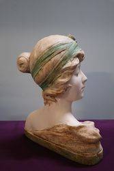 20th Century French Chalk Bust Of Dora 