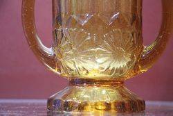 2 Hand Amber  Vase C1930